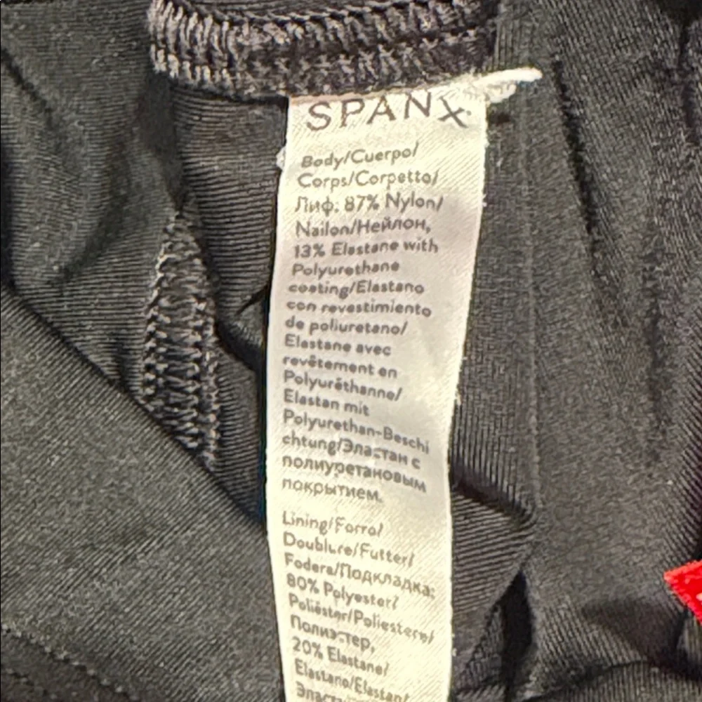 SPANX Women’s Faux‎ Leather Patent Black Leggings Size Small